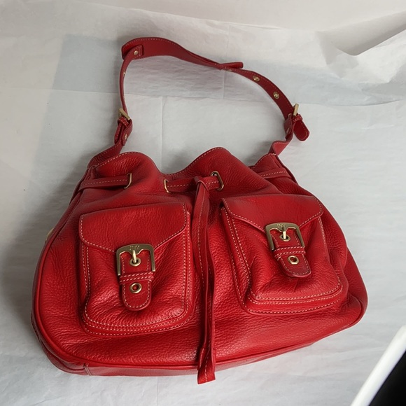 Jones New York Handbags - Jones New York Sofft red leather shoulder bag